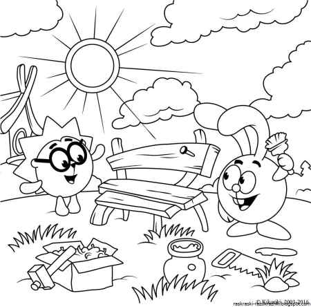 Раскраска Смешарики Крош