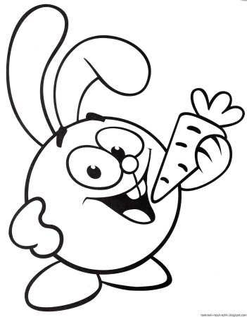 Раскраска Смешарики Крош