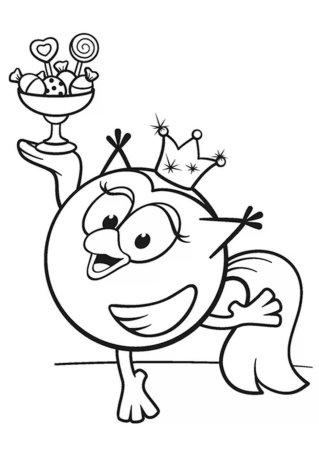 Раскраска Смешарики Совунья