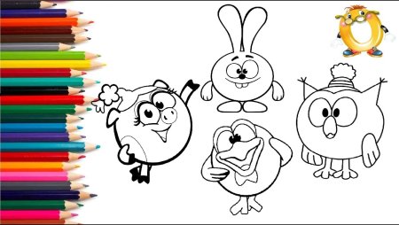 Смешарики раскраска для детей