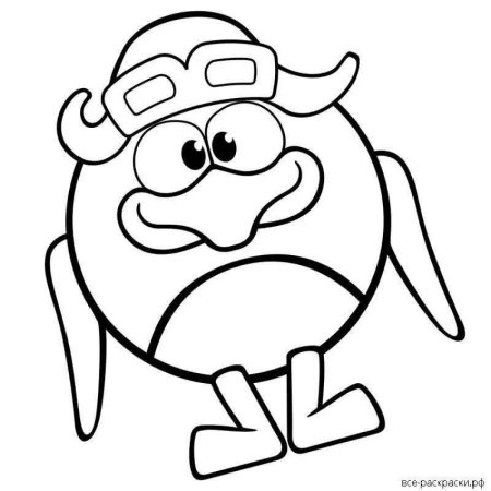 Карыч из смешариков раскраска