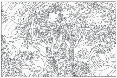 Контуры для раскрашивания взрослым