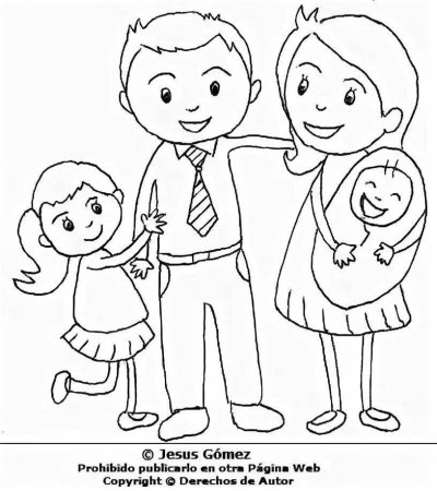 Раскраска семья 2 девочки