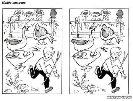 Задания для детей Найди отличия