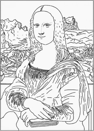 Мона Лиза картина раскраска