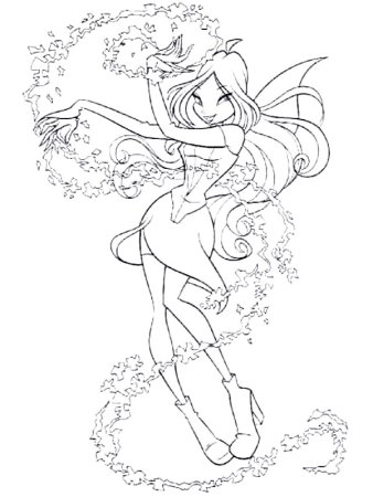 Раскраски Винкс Фея природы