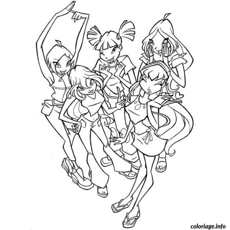 Раскраски Винкс вместе