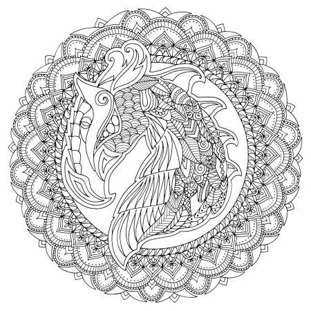 Раскраски мандалы большие