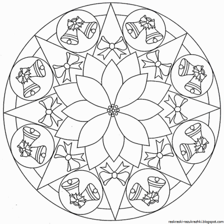 Мандала для раскрашивания для детей