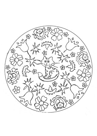 Мандалы для раскрашивания для детей 5-6 лет