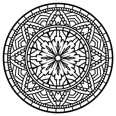 Четверть мандалы для раскрашивания
