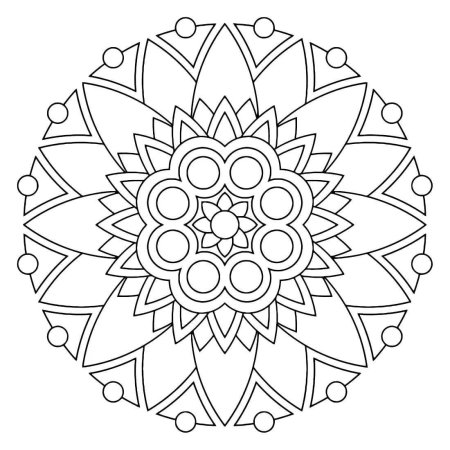 Раскраска Мандала
