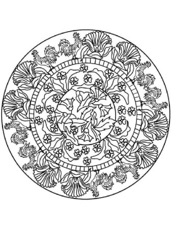 Раскраска Мандала для детей 10 лет
