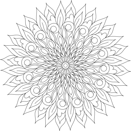 Мандала для раскрашивания а4