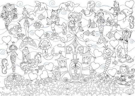 Раскраска много мелких