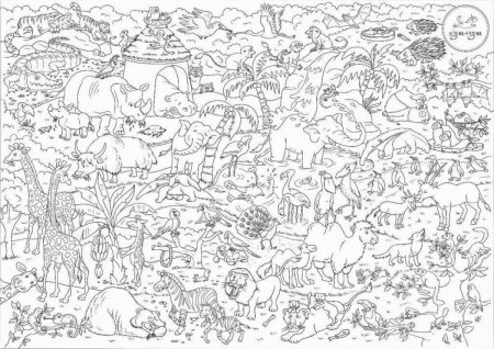 Раскраска зоопарк