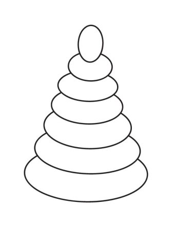 Пирамидка раскраска для детей