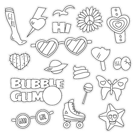 Раскраски Стикеры