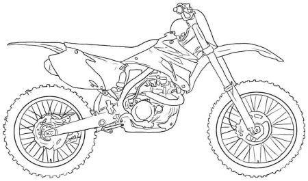 Питбайк раскраска ТТР 125
