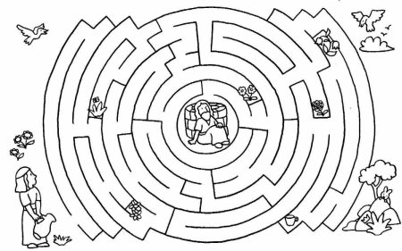 Лабиринт черно белый для детей