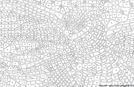 Раскраски по цифрам сложные