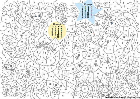 Раскраска по номерам для девочек