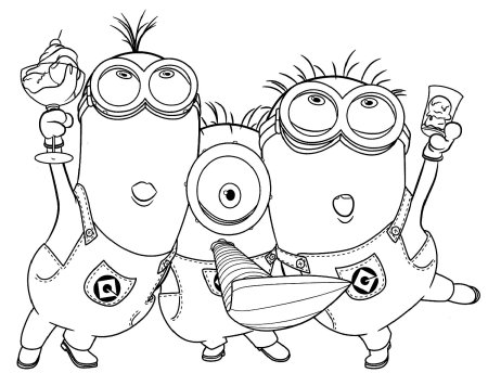 Раскраска Миньоны
