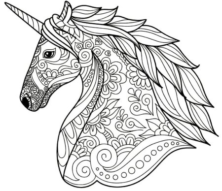 Раскраска Юникорн Единорог