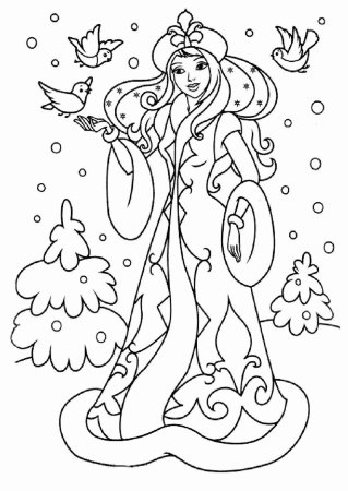 Раскраска "Снегурочка"