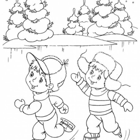 Раскраска. Зимние забавы