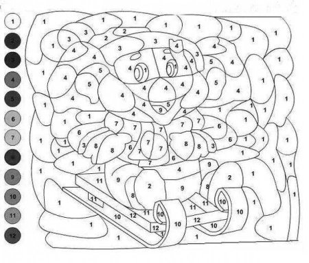 Раскраска по цветам для детей