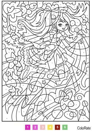 Раскраска по номерам для девочек
