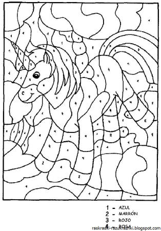 Раскраска по номерам для девочек