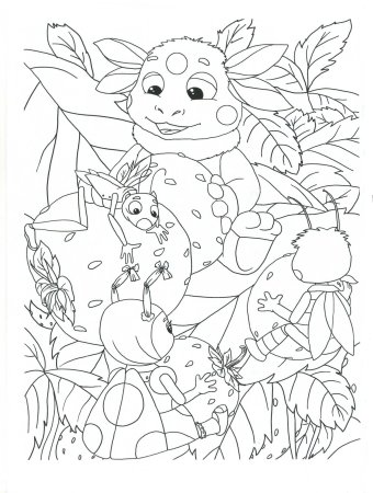 Лунтик раскраска для детей