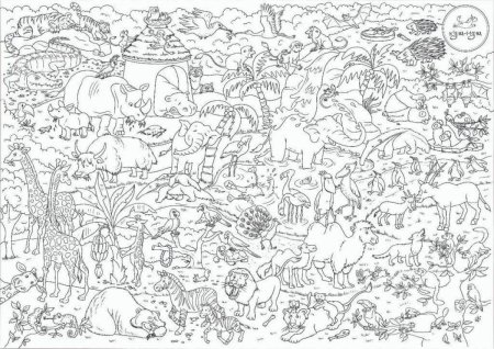 Раскраска зоопарк