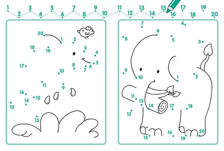 Соединение точек по цифрам