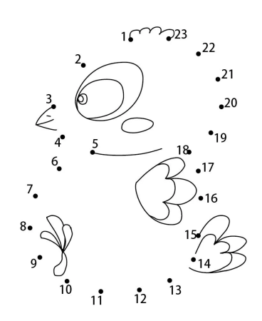 Цифры по обводке с рисунками