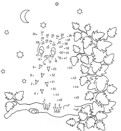 Цифры по обводке с рисунками