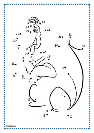 Раскраска рисунок по точкам