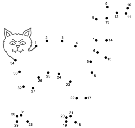 Раскраска по номерам Единорог