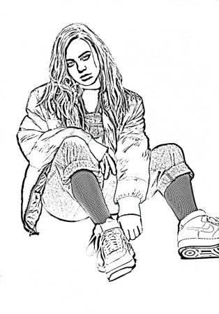 Билли Айлиш рисунок