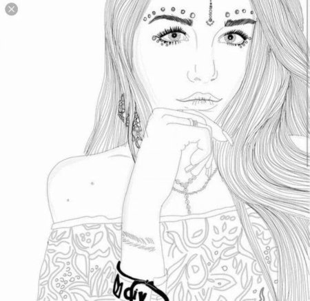 Раскраски для девочек крутые девочки