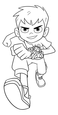 Раскраска Бен 10 Бен Теннисон