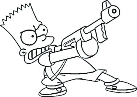 Раскраски симсон барт симпсон