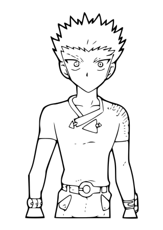 Раскраска аниме мальчики