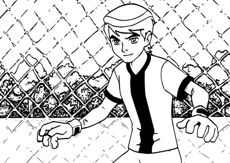 Раскраска Бен 10 Кевин