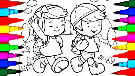 Девочка цветная раскрашивать