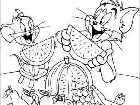 Детские раскраски том и Джерри