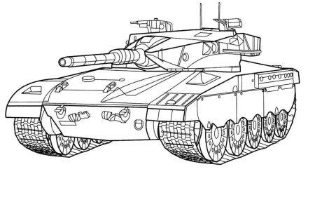 Разукрашка Военная техника-танки