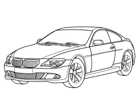 BMW m6 раскраска